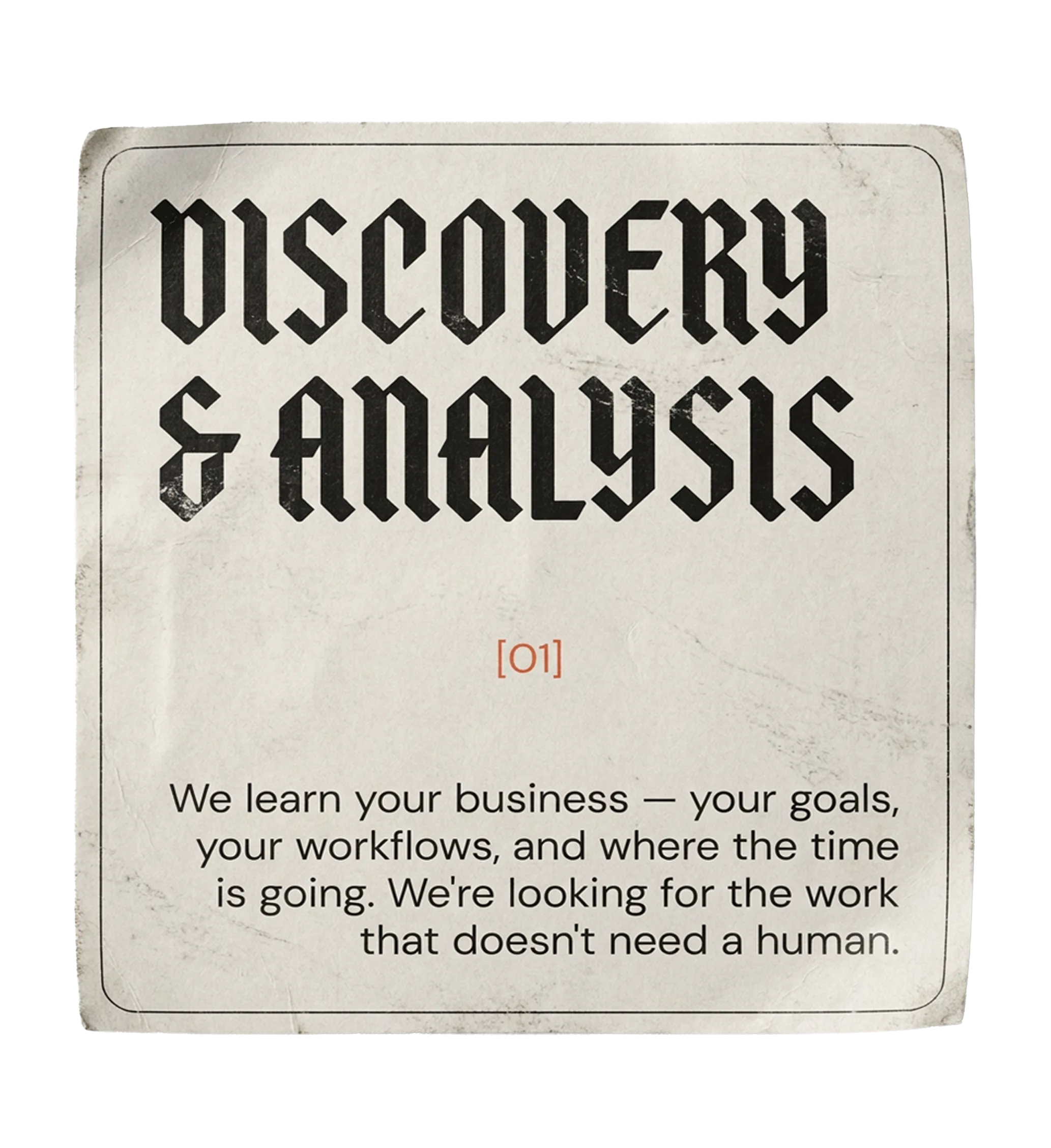 Step 01: Discovery and Analysis
